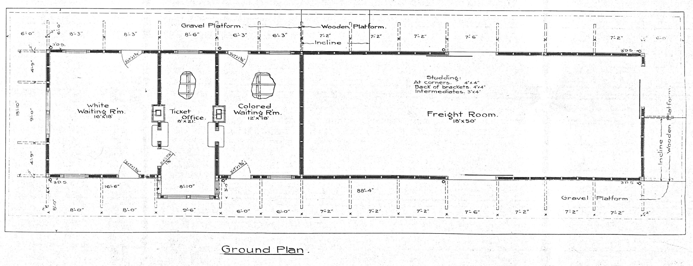 Purcellville Station drawing